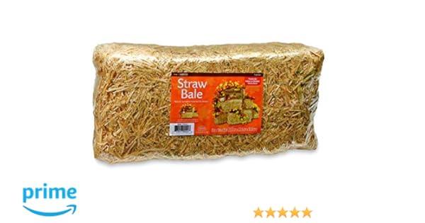 Amazon Com Floracraft Decorative Straw Bale 8 Inch X 9 Inch X 20