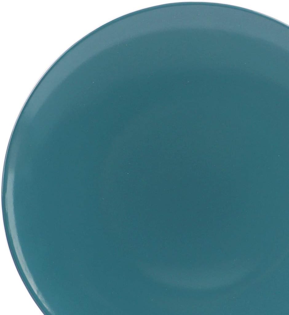 Amazon Basics 18-Piece Stoneware Dinnerware Set - Deep Teal, Service for 6 - Image 3