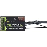 FrSky TD SR10 Dual-Band Receiver Simultaneous 2.4GHz &amp; 900MHz Advanced Stabilizer &amp; Telemetry Triple Antenna Design 10 Configurable Ports Black Box Function Long Range &amp; Low Latency