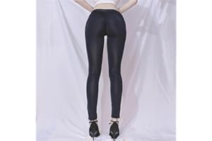 Womens Leggings, For Ultra-Thin Sheer Nylon Yoga Pants with High Elasticity, Solid Color Skinny Trousers for Workout and Dail
