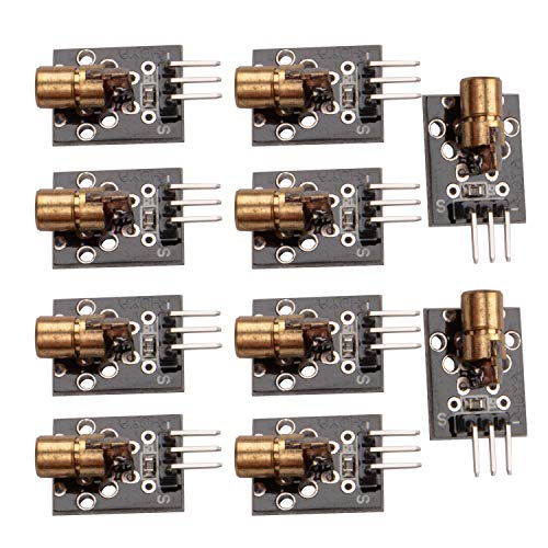 10pcs/lot KY-008 3pin 650nm Red Laser Transmitter Dot Diode Copper Head Module for arduino DIY Kit