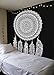 SheetKart Black And White Tapestry, DreamCatcher Wall Hanging Tapestry, Mandala Tapestries, Indian Traditional Cotton Printed Bohemian Hippie Large Wall Art
