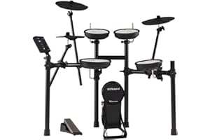 Roland TD-07KV Electronic V-Drums Kit – Legendary Dual-Ply All Mesh Head kit with superior expression and playability – Bluetooth Audio & MIDI – USB for recording audio and MIDI data – 40 FREE Melodic