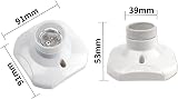 Akynite E27 Screw Light Bulb Socket Holder 60W Ceramic Wall Ceiling 2pcs view 3