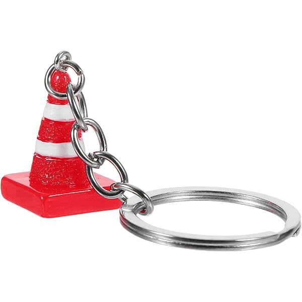 Amazon.com: WRITWAA Small Red Traffic Cone Keychain Lightweight