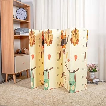 Mammoth Colourful Interlocking Square Kids Baby Toddler Outdoor or Indoor Play Puzzle Style Folding Foam Crawl Waterproof Portable Use Non-Toxic Mat (Multicolour, 6 x 6.5 ft)