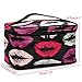 Julyshop Handle Multi-color Kiss Large Cosmetic Bag Travel Makeup Organizer Case Holder