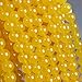 MJDCB Natural Yellow Jade Round Loose Beads for Jewelry Making DIY Bracelet Necklace (10mm)