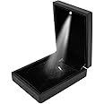 iSuperb® Pendant Box Black Jewelry Case Organizer with LED Light Gift Box