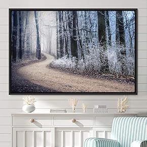 signwin Framed Canvas Wall Art Rustic Woods Brown...