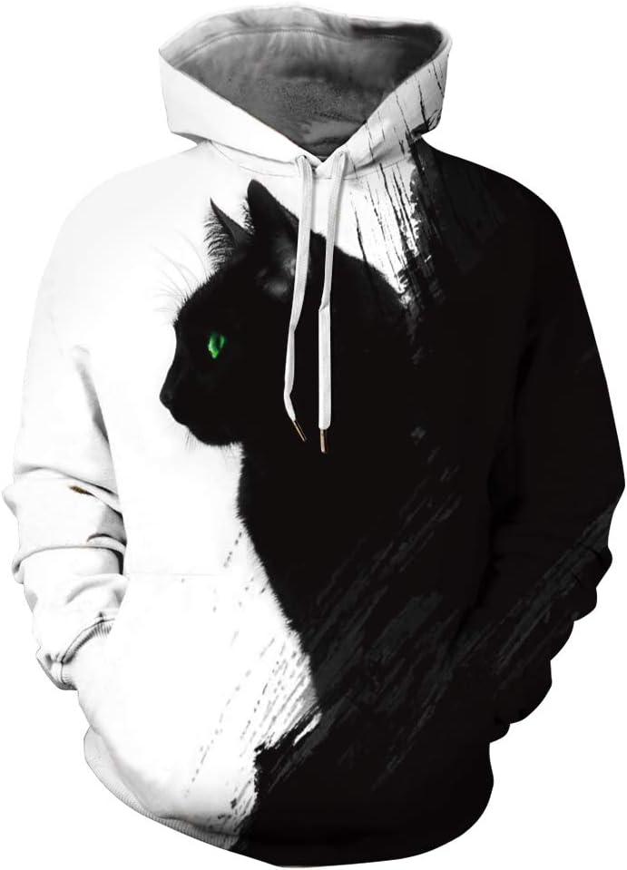 Plustrong Unisex 3D Casual Pullover Hoodie Hooded Sweatshirts