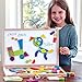 MindWare Imagination Patterns - Creative, Magnetic Play with Patterned Tangram Shapes - Includes 60 Magnetic Blocks, 60 Puzzle Cards, Dry Erase Markers & Wood Case - Deluxe
