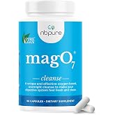 nbpure MagO7 - Natural Colon Cleanse &amp; Detox | Occasional Constipation Relief, Stool Softening, &amp; Bloating Support for Men &amp; Women | Ozonated Magnesium Oxide, 90 Capsules