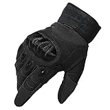 Reebow Gear Military Hard Knuckle Tactical Gloves Full Finger for Army Gear Outdoor Sport Work Shooting Paintball Hunting Riding Motorcycle Black M
