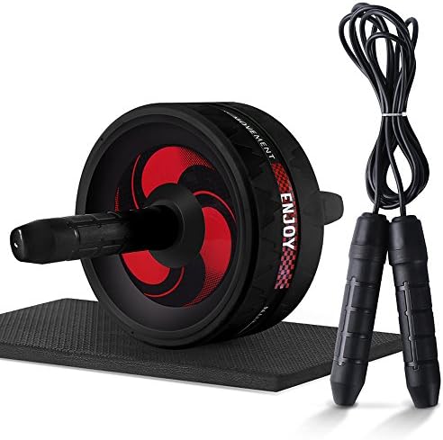 Ab Roller Wheel, Abdominal Exercise Wheel for Core Strength Training | with Knee Pad-BEST Core&amp;Abs workout for home&amp;outdoor