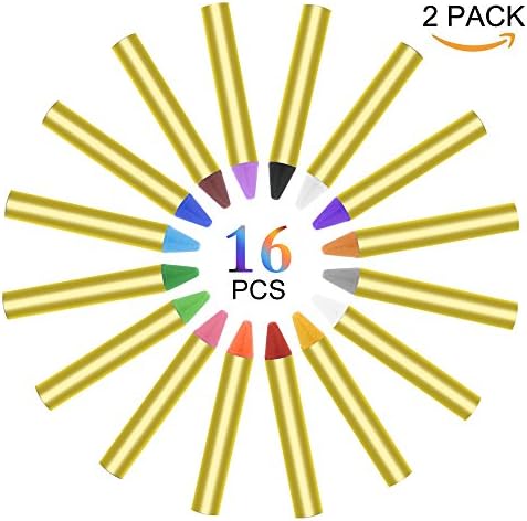 KATEVO Face Paint and Body Crayons, Pack of 2, 16 Colors Kids/Adult Face Paint Crayons Make Up Set Great for Halloweens, Themed Parties, Masquerades, Birthday Parties, Carnivals - Safe and Non-toxic