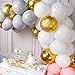 PartyWoo Pink Gray White Balloons 70 pcs 12 Inch Gray Balloons Grey Balloons Baby Pink Balloons White Balloons Gold Confetti Balloons for Party, Wedding, Birthday, Baby Shower, Bridal Shower