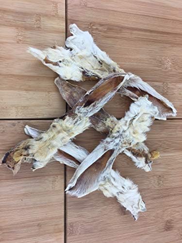 Natural Choice Treats Rabbits Ears with Fur for Dogs | Natural Healthy Dog Treat Chew | Just One Ingredient | Grain & Gluten Free | Hypoallergenic (200g)