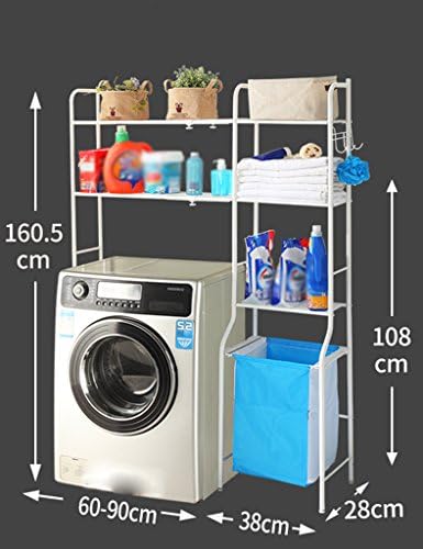 ZCJB Storage Racks Washing Machine Frame Shelf Bathroom Multifunction Telescopic Storage Rack Bathroom Storage Rack Toilet Shelf With Dirty Clothes Basket