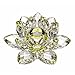 Amlong Crystal Hue Reflection Lotus Flower with Gift Box, 5 inch, Yellow