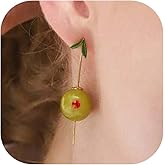 Olive Green Earrings Dangle for Women Trendy Olive Earrings Drop Style Fashion Jewelry for Valentine Day Gift Casual Party Daily Wear Lightweight Statement Design