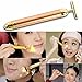 Beauty Bar T Jade Head - Fire Eyes-DIY Energy 24K Gold Pulse Face Wrinkles Massager Facial Body Skin Care Vibrating Massage Tools Birthday Gift (Gold)