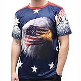 American Flag and Eagle Men's T-Shirt and bracelet