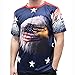 American Flag and Eagle Men's T-Shirt and bracelet