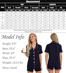 SWOMOG Womens Pajamas Set Short Sleeve Sleepwear