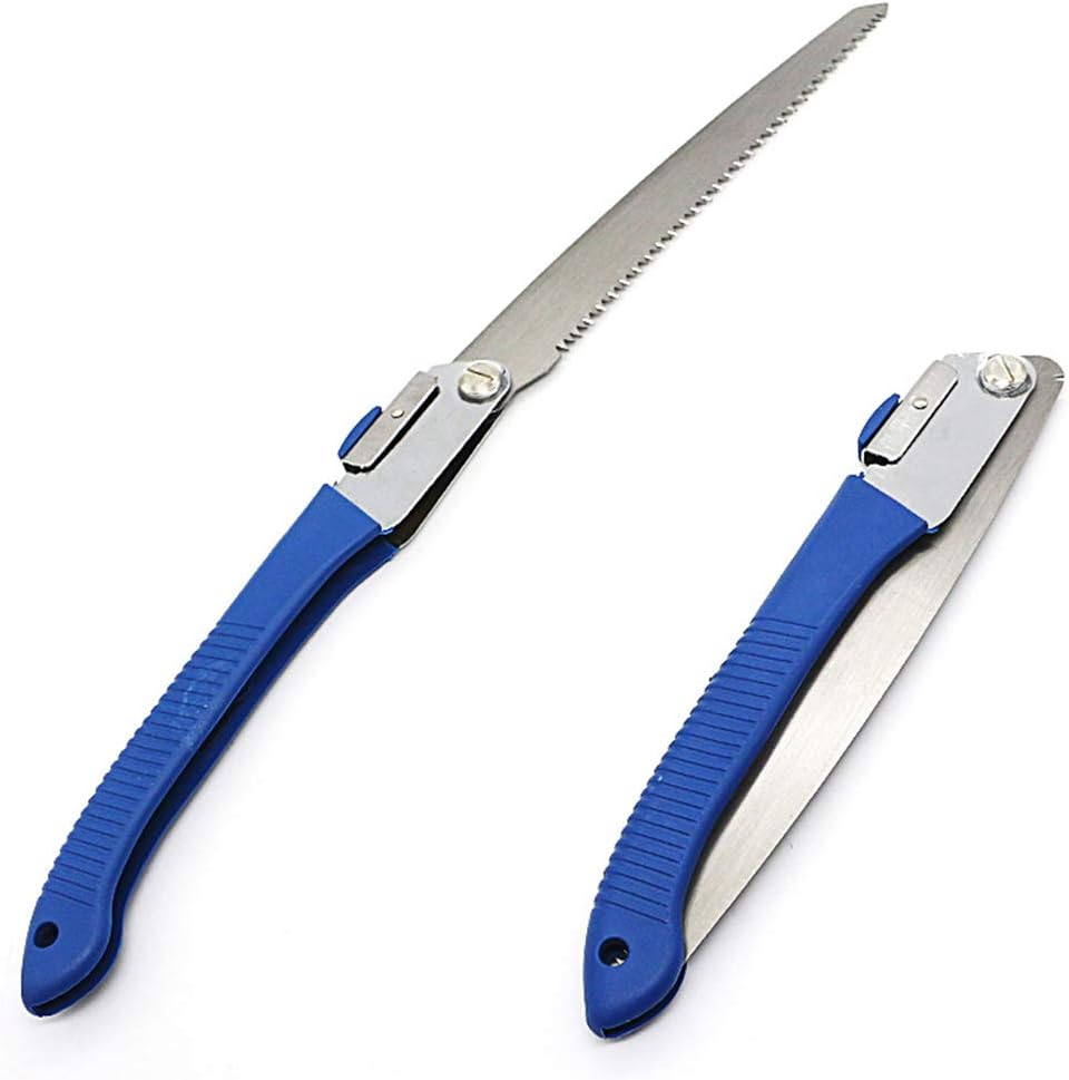 Folding Pruning Saw, Folding Hand Saw with Comfort Soft Grip, Triple Cut Sharp Blades, Sturdy but Lightweight Best Tool for Garden Camping Tree Trimming Hunting Survival Gear