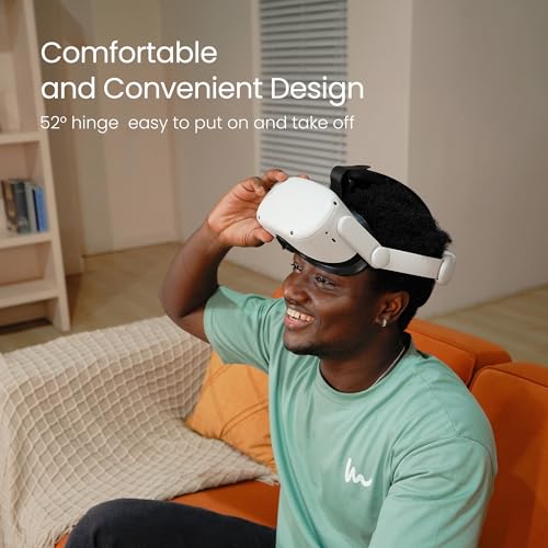 KIWI design Head Strap Accessories Compatible with Quest 2, Elite Strap Replacement for Enhanced Support and Comfort in VR