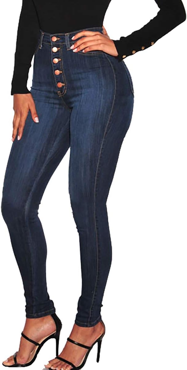 High Waisted Sexy Skinny Jeans for Women Slim Big Hip Jeans High Waisted Stylish Denim Pants