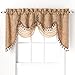 HLC.ME Portofino Gold Jacquard Curtain Valances - 52