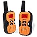 UOKOO Kids Walkie Talkies, 22 Channel FRS/GMRS 2 Way Radio 2 miles (up to 3.7 Miles) UHF Handheld Walkie Talkies for Kids (1 Pair) Orange