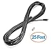 ViewTV Coaxial Cable RG59 Coax Cable with Coax Coupler Female Type Connectors for TV Antenna Audio Modem Satellite Receiver Black Coax Cable 25 Feet
