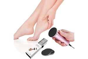 Dr.Pedi Electric Callus Remover for Feet Speed Adjustable Electric Foot File with 60pcs Replacement Sandpaper Discs Pro Pedicure Foot Filer Dead Dry Hard Skin Calluses Foot Grinder Pink