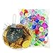 HEHALI 288 Pieces Pirate Toys Gold Coins and Pirate Gems Jewelery Playset, Treasure for Pirate Party (144 Coins+144 Gems)
