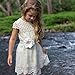 Topmaker Off White Lace Flower Girl Dress