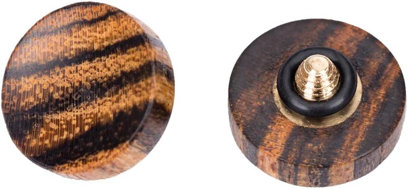 VKO Wood Soft Shutter Release Button,Delicate Camera Shutter Button 12mm Concave Surface Golden Black 1 PCS (Wood Grain Random)