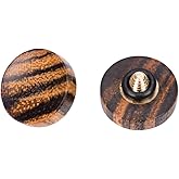 VKO Wood Soft Shutter Release Button,Delicate Camera Shutter Button 12mm Concave Surface Golden Black 1 PCS (Wood Grain Random)