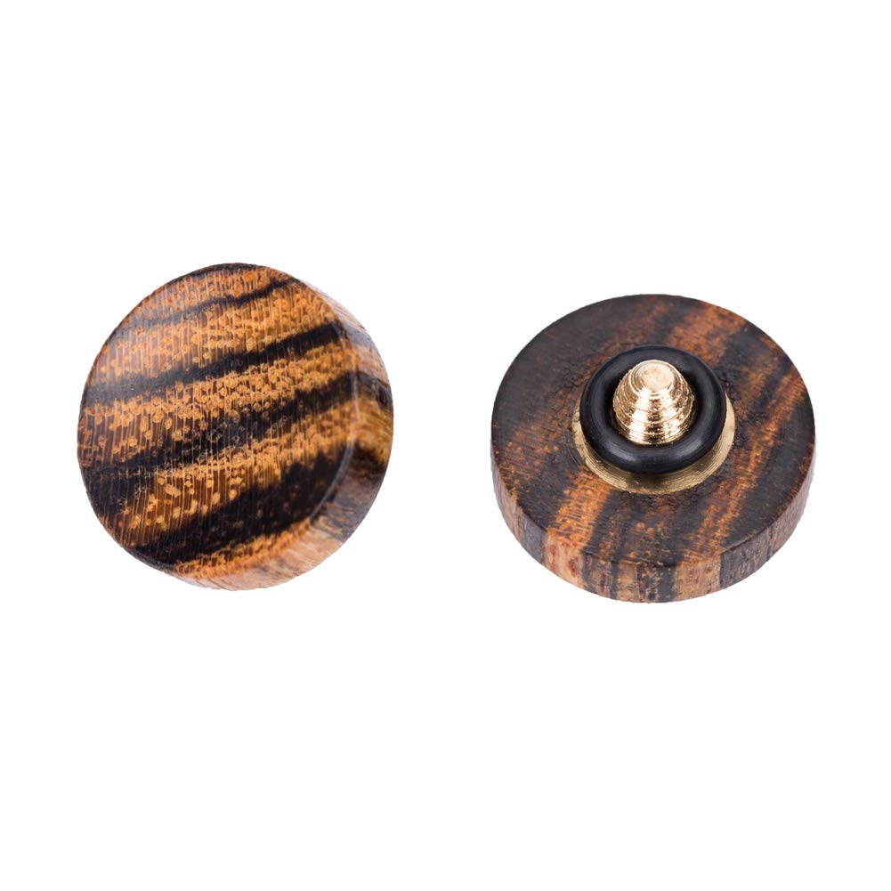 VKO Wood Soft Shutter Release Button,Delicate Camera Shutter Button 12mm Concave Surface Golden Black 1 PCS (Wood Grain Random)