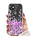 SunStory Designed for iPhone 11 Case,Luxury Fashion with Moving Shiny Quicksand Glitter and Double Protection with PC Layer and TPU Bumper Case for iPhone 11 (6.1 Inch) Phone (Purple)