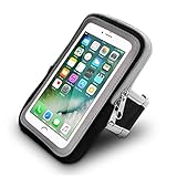 iPhone Armband Armband Pouch for iPhone 7 Plus Running Bag Zipper Small Outdoor Sports Fitness Arm pack for Smartphone Sweat-resistant Night Exercise Jogging Cycling Gym Workout Key Holder Gift-Gray