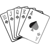 Decal Stickers of Spade Royal Straight Flush Poker Hand (Metallic Silver) Premium Waterproof Vinyl Decal Stickers for Laptop Phone Accessory Helmet Car Window Mug Tuber - ANDstic895382SI