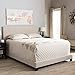 Baxton Studio Brookfield Tufted Queen Panel Bed in Beige