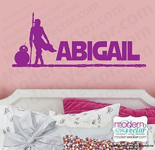 Star Wars Rey Personalized Name Vinyl Wall Decal