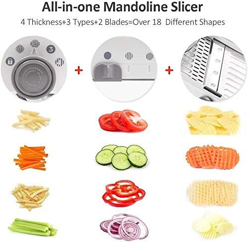 Mandoline Slicer, Vegetable Julienne Adjustable Thickness Premium Quality Stainless Steel Blades Mandoline Cheese Vegetable Grater Veggie Fruit cutter tool