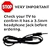 Wireless TV Headphones [No Latency] Hearing Aid - RF FM Stereo, 3.5mm Jack Dual Channel AUTOTAIN CLOUD