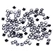 100pcs Pyramid Studs Spots Punk Spikes for DIY Craft Leathercraft - Black