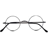 Agstum Pure Titanium Retro Round Eyeglasses Frame without Nose Pads